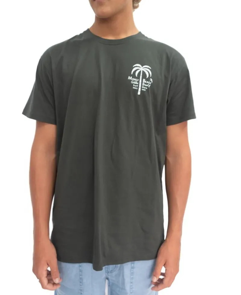 Golden Breed Tees-Manly Palm Loco Tee | Wash Black