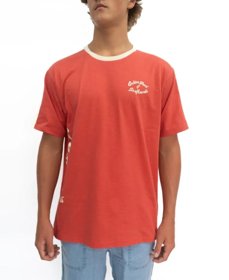 Golden Breed Tees-Manly Willis Tee | Wash Red