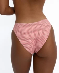 Women Golden Breed Swim-Millie Bottom | Pink Houndstooth