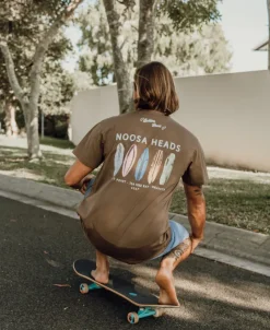 Golden Breed Tees-Noosa Boards Tee | Wash Brown