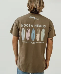 Golden Breed Tees-Noosa Boards Tee | Wash Brown