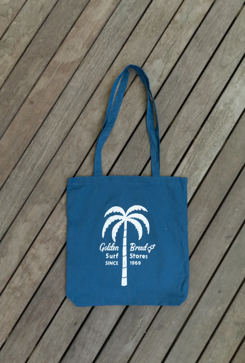 Golden Breed Bags-Palm Loco Tote Bag | Dark Denim