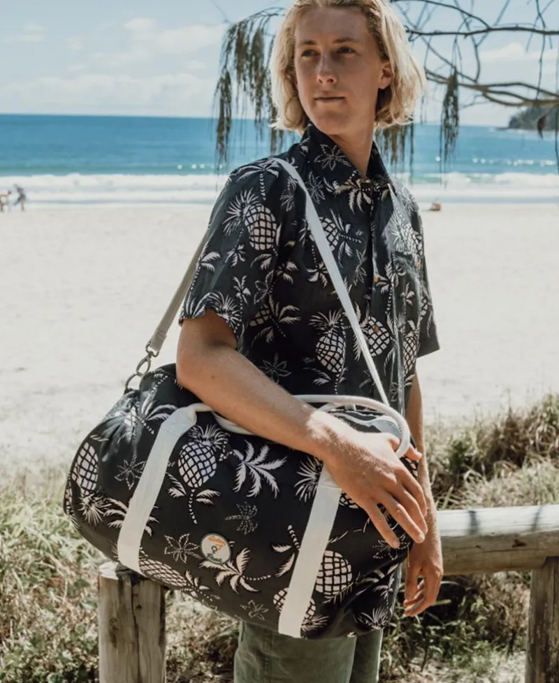 Golden Breed Bags-Pine Palm Canvas Roll Bag | Wash Black