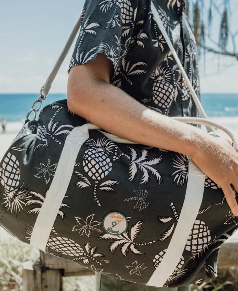 Golden Breed Bags-Pine Palm Canvas Roll Bag | Wash Black