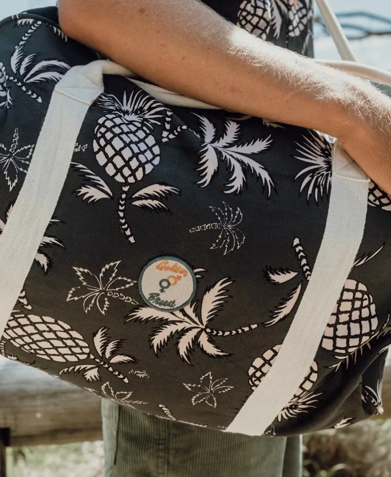 Golden Breed Bags-Pine Palm Canvas Roll Bag | Wash Black