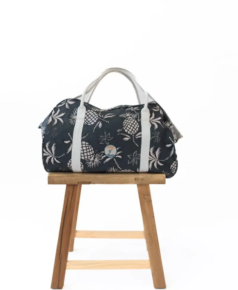 Golden Breed Bags-Pine Palm Canvas Roll Bag | Wash Black