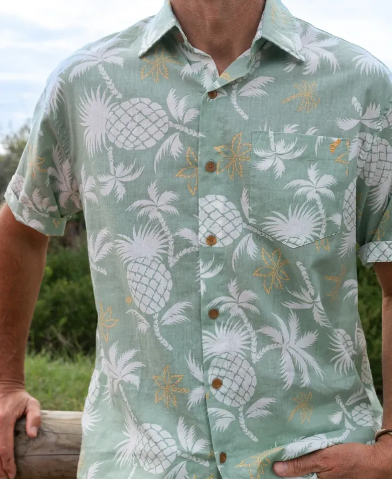 Golden Breed Hawaiian Shirts|Shirts-Pine-Palm Shirt |