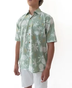 Golden Breed Hawaiian Shirts|Shirts-Pine-Palm Shirt |