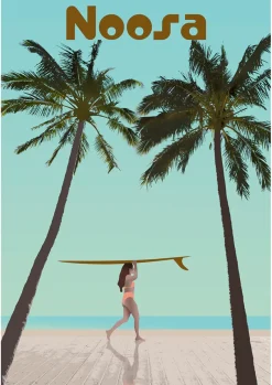 Golden Breed Location Postcards-Postcard Noosa Sum Palm