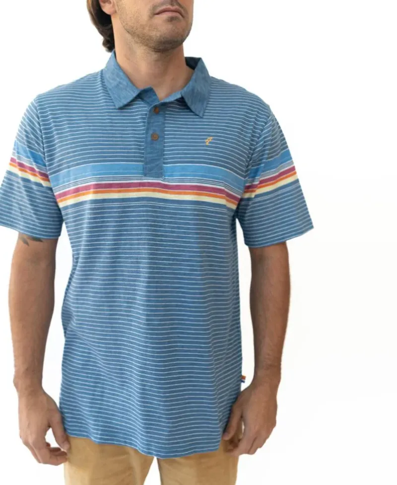 Golden Breed Polo Tops-Ralph Polo | Dusty Blue