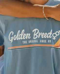 Golden Breed Tees-Retro Classic Tee | Azure Blue