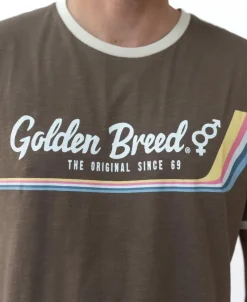 Golden Breed Tees-Retro Ringer Tee | Wash Brown