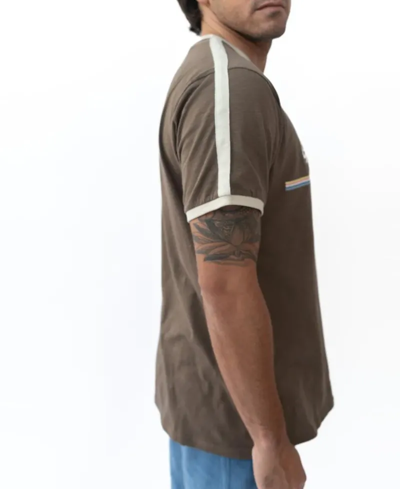 Golden Breed Tees-Retro Ringer Tee | Wash Brown
