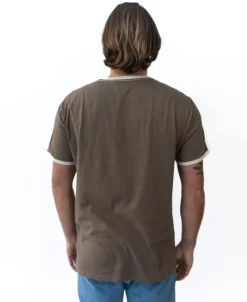 Golden Breed Tees-Retro Ringer Tee | Wash Brown