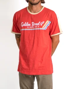 Golden Breed Tees-Retro Ringer Tee | Wash Red