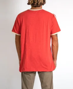 Golden Breed Tees-Retro Ringer Tee | Wash Red