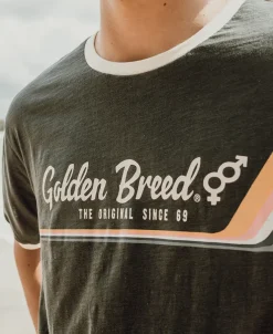 Golden Breed Tees-Retro Ringer Tee Shirt | Wash Black – Australia