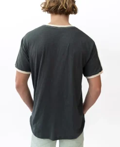 Golden Breed Tees-Retro Ringer Tee Shirt | Wash Black – Australia