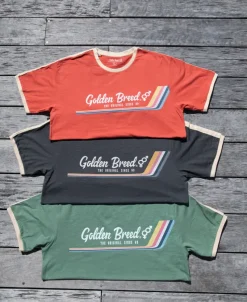 Golden Breed Tees-Retro Ringer Tee Shirt | Wash Black – Australia