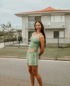 Women Golden Breed Shorts-Retro Tilly Short | Moss