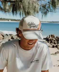 Golden Breed Hats & Caps|Hats & Caps-Retro Trucker Cap | Off White