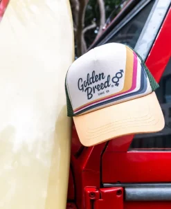 Golden Breed Hats & Caps|Hats & Caps-Retro Trucker Cap | Wash Orange