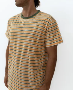 Golden Breed Tees-Rincon Stripe Tee | Wash Orange