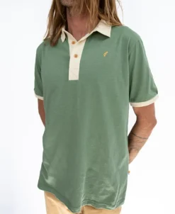 Golden Breed Tees|Polo Tops-Ringer Polo | Leaf Green