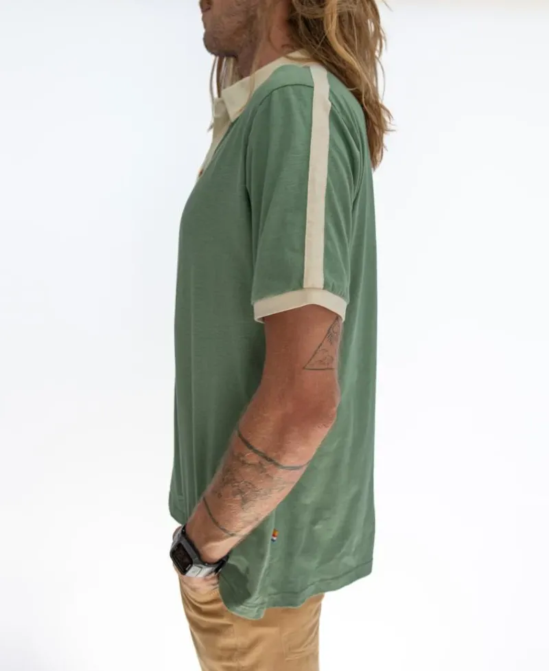 Golden Breed Tees|Polo Tops-Ringer Polo | Leaf Green