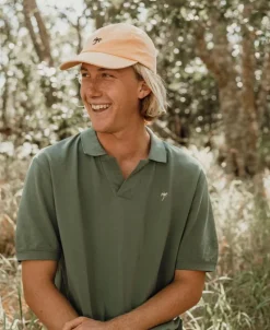 Golden Breed Polo Tops-Rover Pique Polo | Wash Khaki