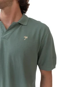 Golden Breed Polo Tops-Rover Pique Polo | Wash Khaki