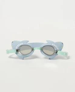 Golden Breed Sunny Life-Salty the Shark Mini Swim Goggles | Aqua