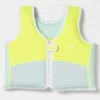 Golden Breed Sunny Life-Salty the Shark Swim Vest 3-6 | Aqua Neon Yellow