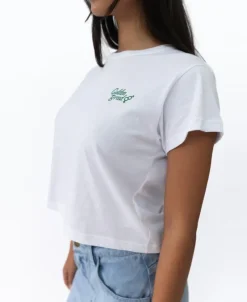 Women Golden Breed Tees-Surf Hibiscus Tee |