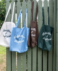 Golden Breed Bags-Surf Logo Tote Bag | Azure Blue