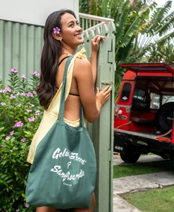 Golden Breed Bags-Surf Logo Tote Bag | Ivy Green