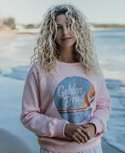 Women Golden Breed Hoodies & Sweats-Vintage Sweat | Pale Pink