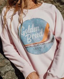 Women Golden Breed Hoodies & Sweats-Vintage Sweat | Pale Pink
