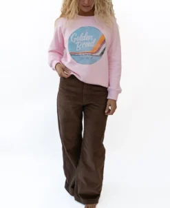 Women Golden Breed Hoodies & Sweats-Vintage Sweat | Pale Pink