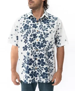Golden Breed Hawaiian Shirts|Shirts-Vomo Floral Shirt | Off White